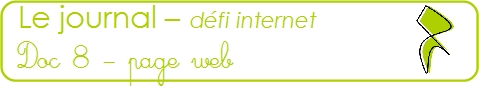 défi internet - fabrication d'un journal