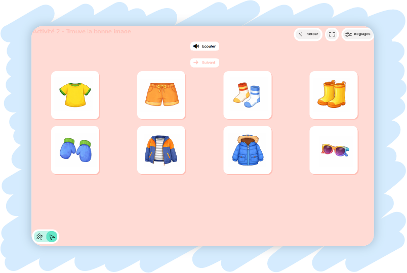 Image illustration Flashcards Anglais