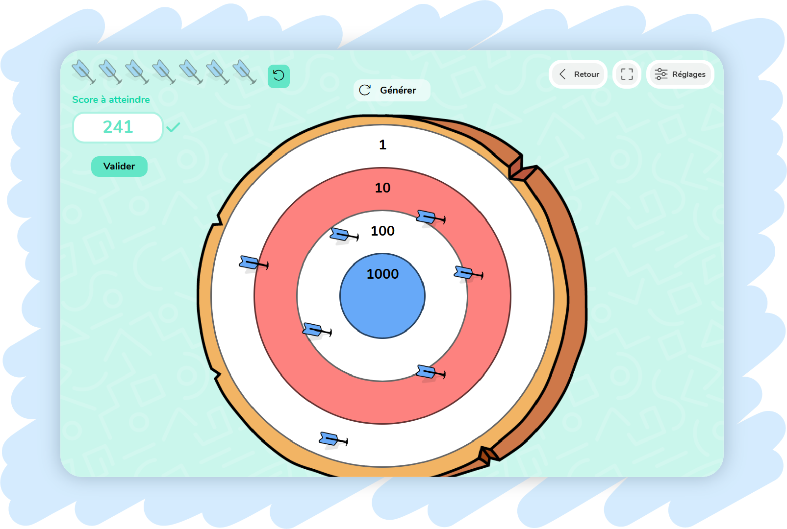 Image illustration Jeu de la cible