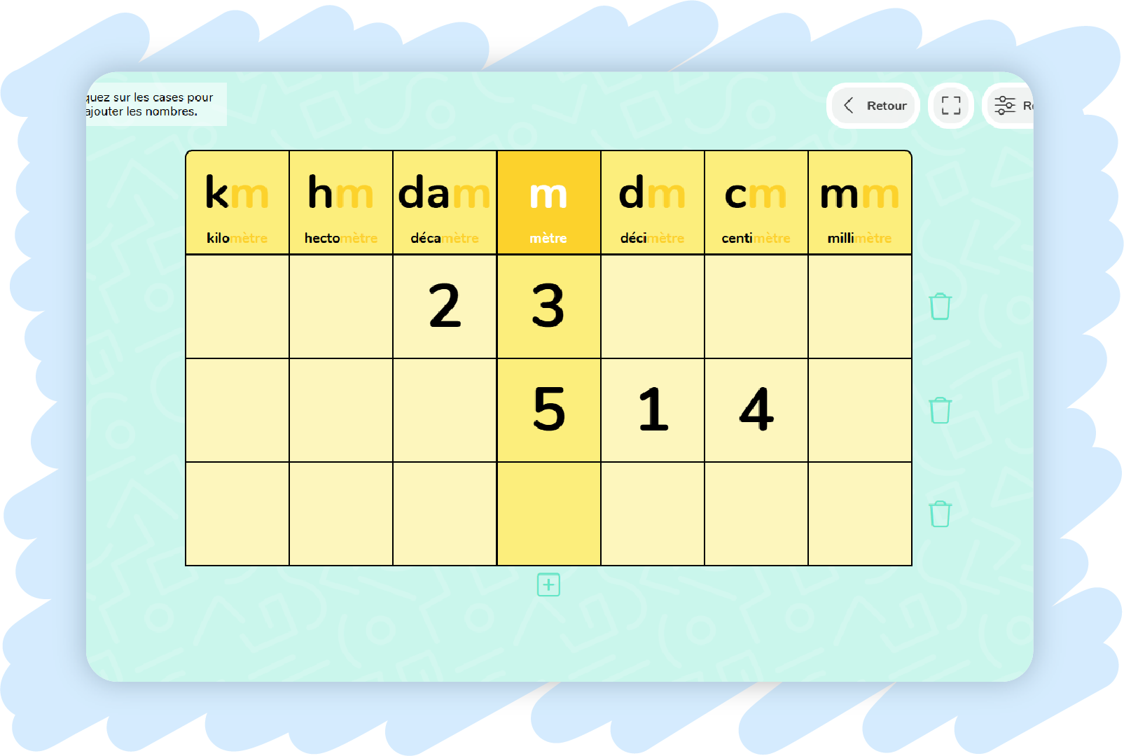 Image illustration Tableaux de conversion