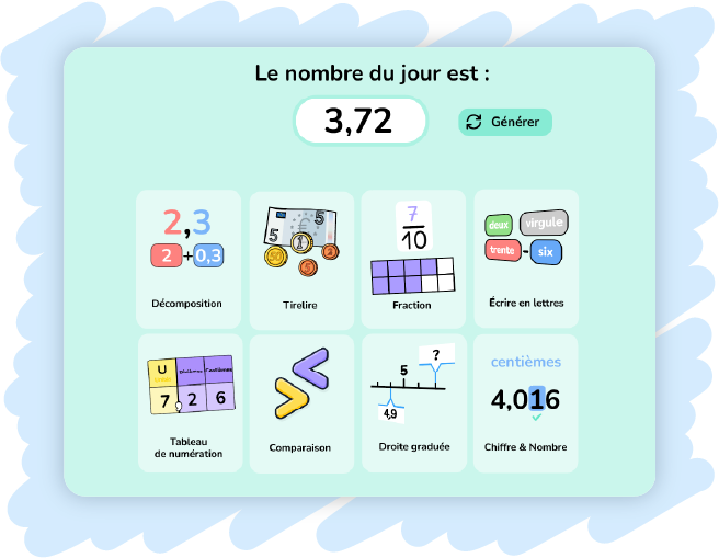 Image illustration Nombre décimal du jour