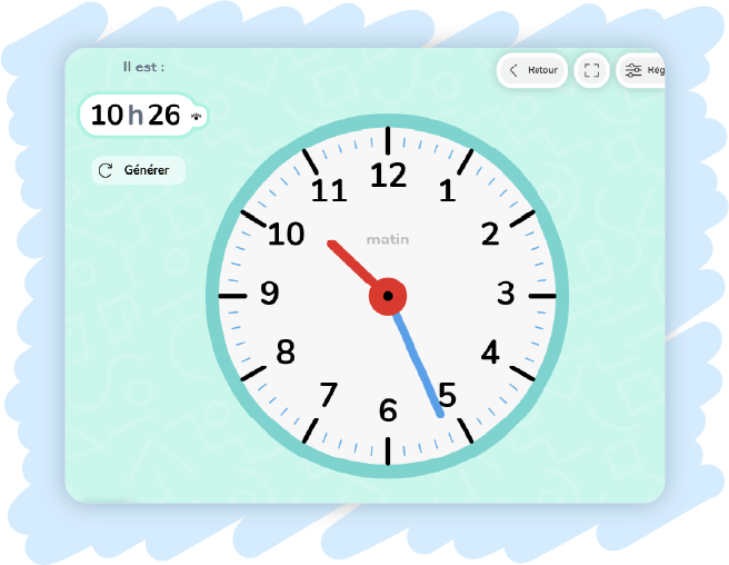 Image illustration Horloge interactive