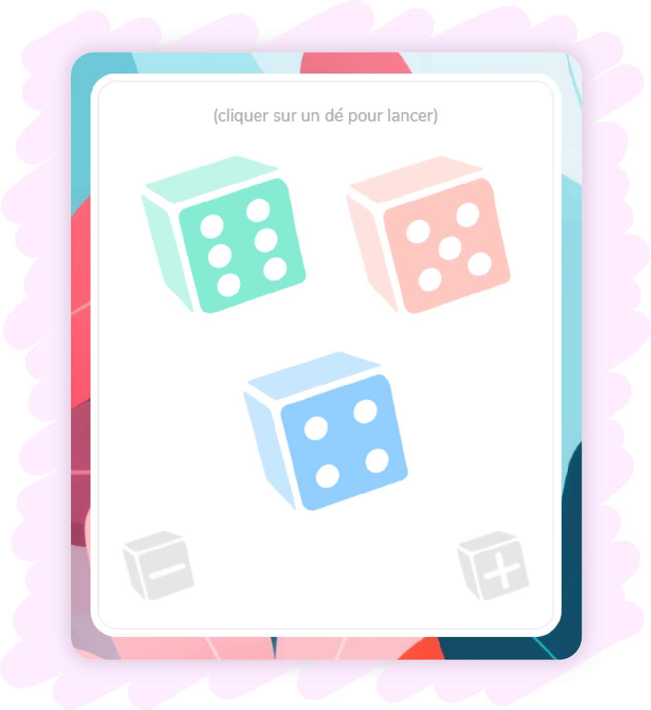 Image illustration Lancer de dé