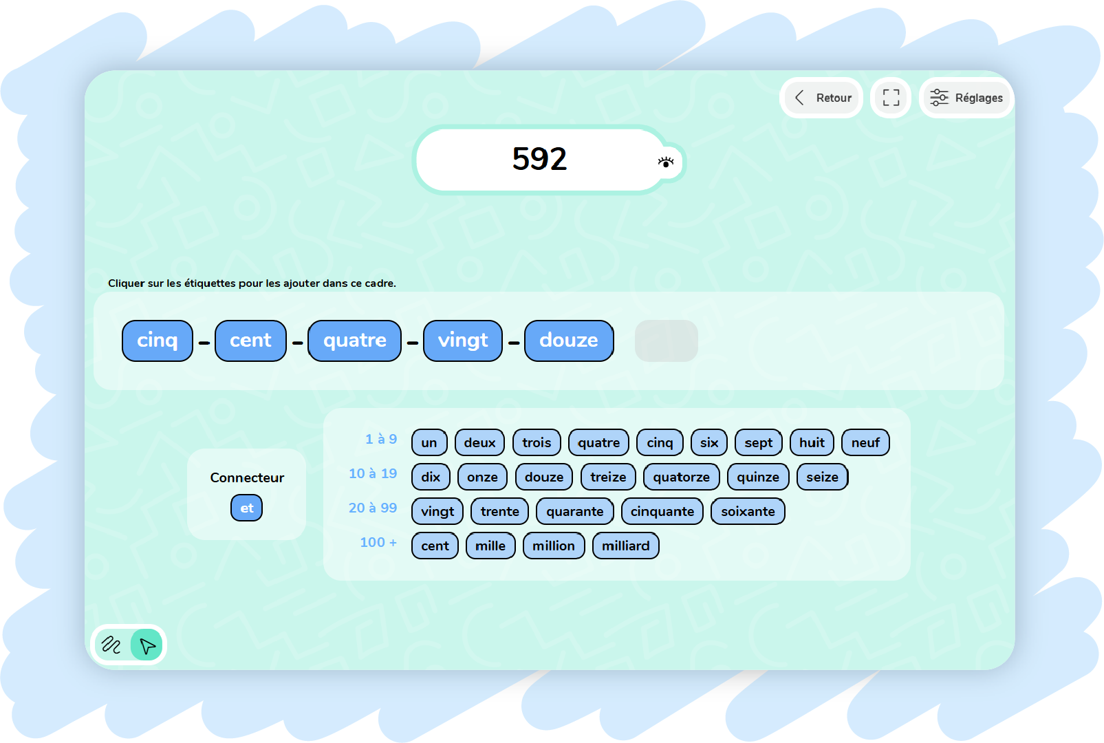 Image illustration Nombres en lettres