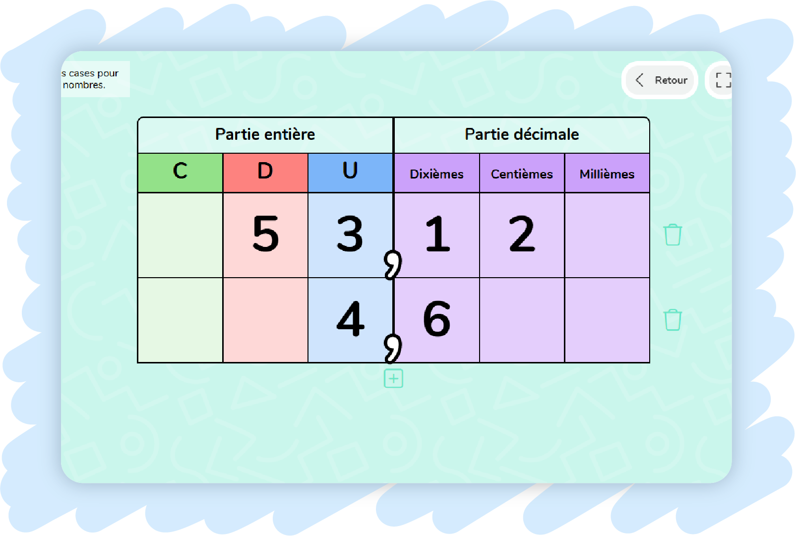 Image illustration Tableau de numération