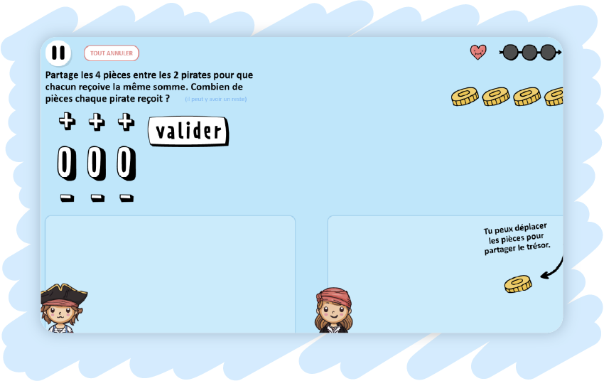 Image illustration Problème - Partage et division