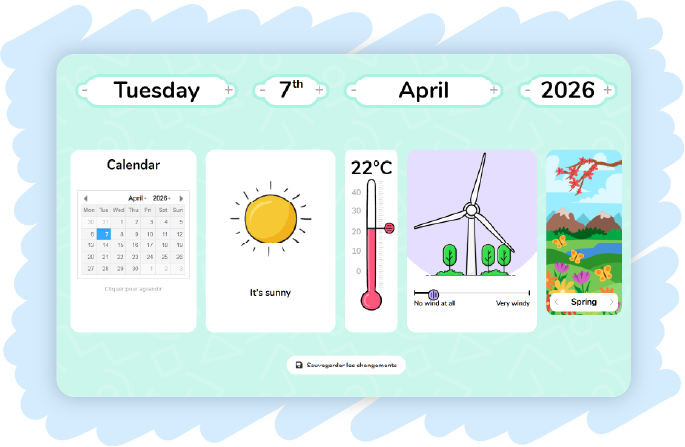 Image illustration Weather and date